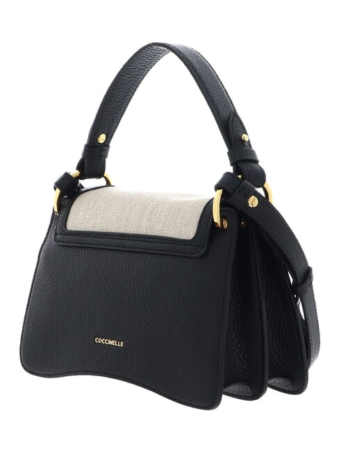 CAMPIONARIO - C-ME CANVAS Sac &agrave; main avec bandouli&egrave;re naturel / noir - Sacs pour Femme