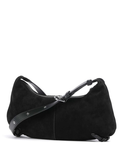 CAMPIONARIO - ABIGAIL SUEDE B sac bandouli&egrave;re Noir - Sacs pour Femme