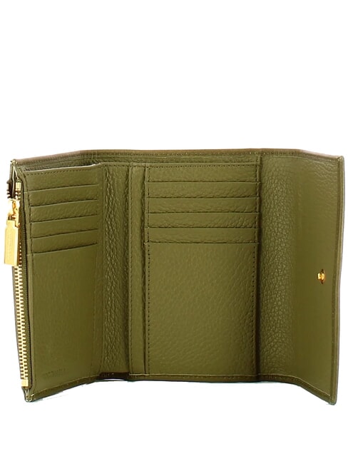 CAMPIONARIO - KELSEY VINTAGE portefeuille en cuir vert laurier - Portefeuilles Femme