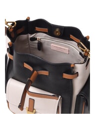 COCCINELLE CAMPIONARIO - CAMPUS TRICOLOR sac bandouli&egrave;re noir/agneaux/cuir - Sacs pour Femme - 3
