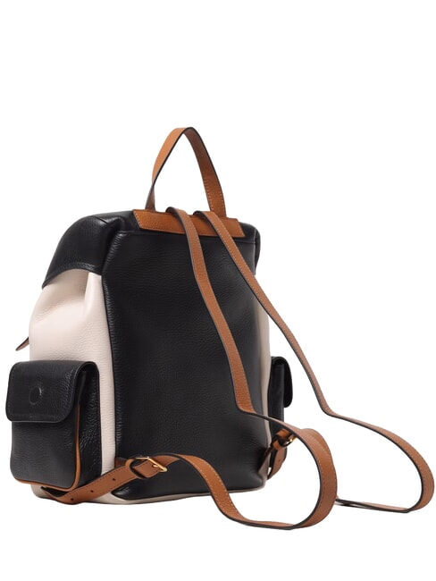 CAMPIONARIO - CAMPUS TRICOLOR Sac &agrave; dos en cuir noir/agneaux/cuir - Sacs pour Femme