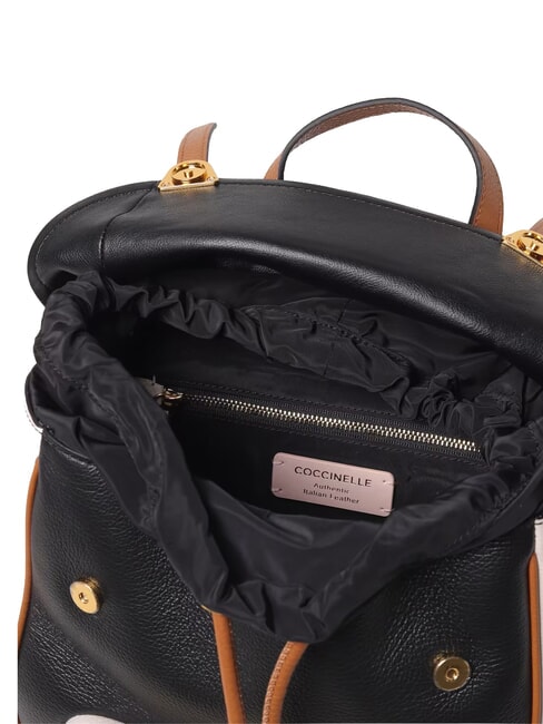 CAMPIONARIO - CAMPUS TRICOLOR Sac &agrave; dos en cuir noir/agneaux/cuir - Sacs pour Femme