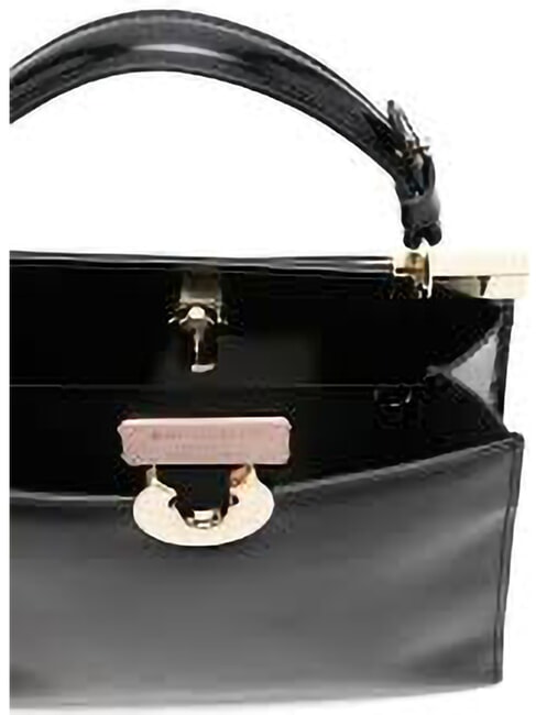 CAMPIONARIO - BINXIE SHINY CALF Mini sac avec bandouli&egrave;re Noir - Sacs pour Femme