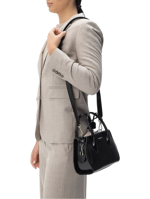 CAMPIONARIO - LORD SHINY CALF Sac &agrave; main avec bandouli&egrave;re Noir - Sacs pour Femme