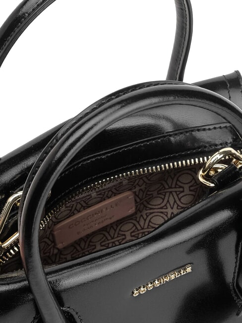 CAMPIONARIO - LORD SHINY CALF Sac &agrave; main avec bandouli&egrave;re Noir - Sacs pour Femme