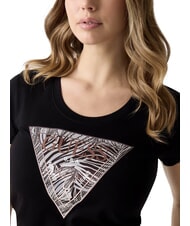 GUESS ZEBRA TRIANGLE T-shirt &agrave; manches courtes jetbla - T-shirt - 4
