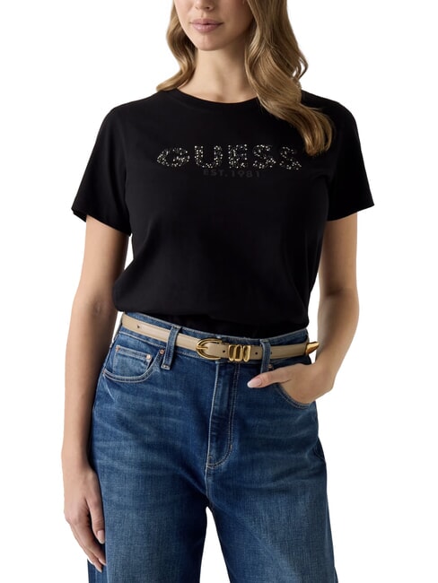 STUDS SCRIPT T-shirt &agrave; manches courtes jetbla - T-shirt