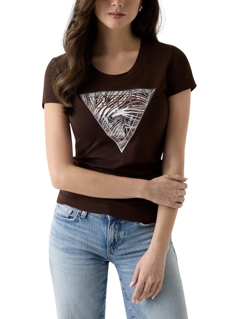 ZEBRA TRIANGLE T-shirt &agrave; manches courtes brun royal - T-shirt