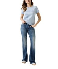 GUESS STUDS SCRIPT T-shirt &agrave; manches courtes bleu a&eacute;rien - T-shirt - 4