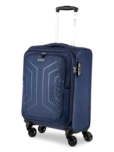 HEXA SOFT Chariot &agrave; bagages &agrave; main blu navy - Valises cabine