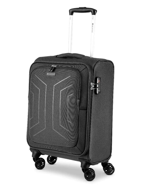 HEXA SOFT Chariot &agrave; bagages &agrave; main Noir - Valises cabine