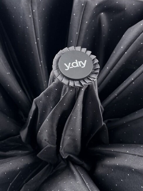 DANDY Parapluie pliant automatique pois noirs fonc&eacute;s - Parapluies