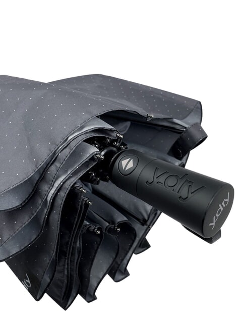 DANDY Parapluie pliant automatique pois noirs fonc&eacute;s - Parapluies