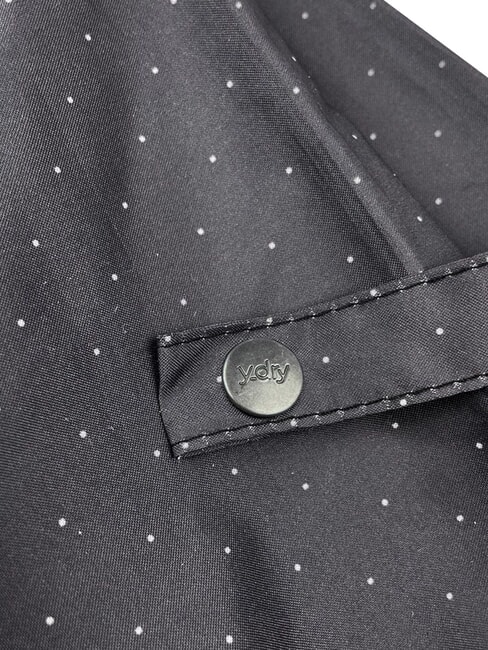 DANDY Parapluie pliant automatique pois noirs fonc&eacute;s - Parapluies