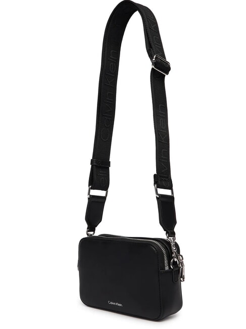 SIGNATURE LOGO STRAP Sacoche pour appareil photo &agrave; double fonction nickel noir/brillant - Sacs pour Femme