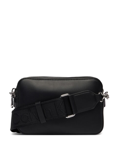 SIGNATURE LOGO STRAP Sacoche pour appareil photo &agrave; double fonction nickel noir/brillant - Sacs pour Femme