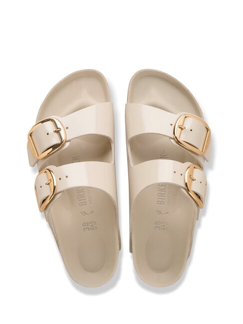 ARIZONA BIG BUCKLE  sandales en cuir hu&icirc;tre brillante - Chaussures Femme