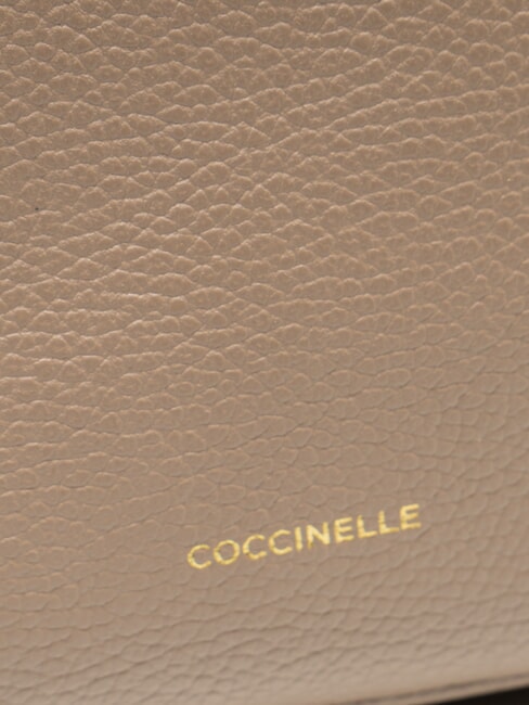 JINNY Sac &agrave; dos en cuir taupe chaud - Sacs pour Femme