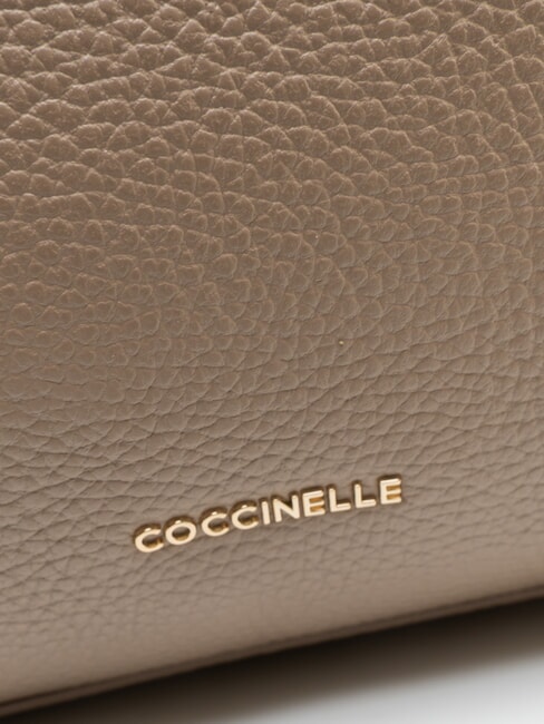 MARINA Sac de courses en cuir taupe chaud - Sacs pour Femme