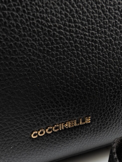 MARINA Sac de courses en cuir Noir - Sacs pour Femme