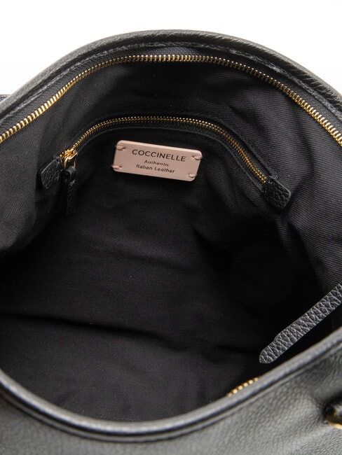 MARINA Sac de courses en cuir Noir - Sacs pour Femme