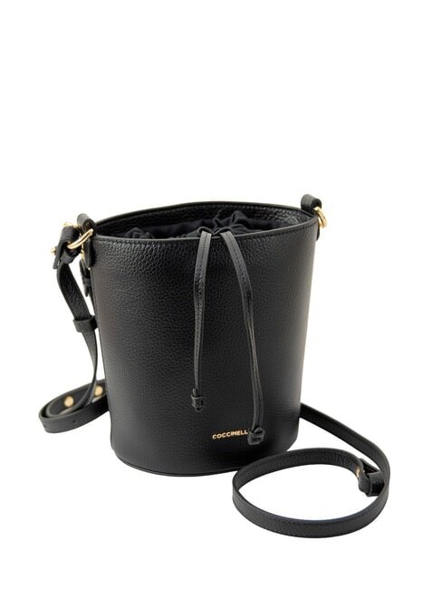 CHARLOTTE Mini sac seau en cuir Noir - Sacs pour Femme