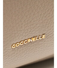 COCCINELLE CHARLOTTE Sac &agrave; dos en cuir taupe chaud - Sacs pour Femme - 3