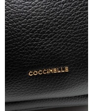 COCCINELLE CHARLOTTE Sac &agrave; dos en cuir Noir - Sacs pour Femme - 3