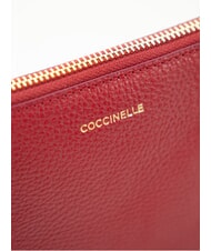 COCCINELLE LORINE pochette en cuir sangria - Sacs pour Femme - 3