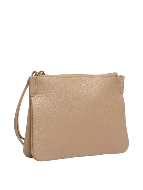 LORINE pochette en cuir taupe chaud - Sacs pour Femme