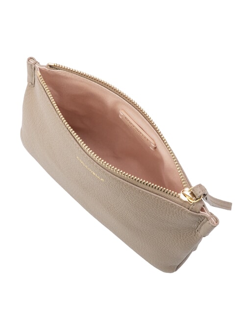 LORINE pochette en cuir taupe chaud - Sacs pour Femme