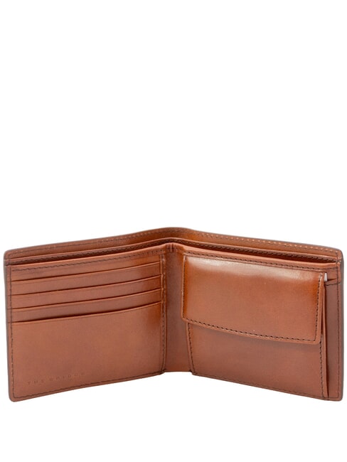 BIAGIO portefeuille en cuir brun 14/ruth&eacute;nium palladium - Portefeuilles Homme