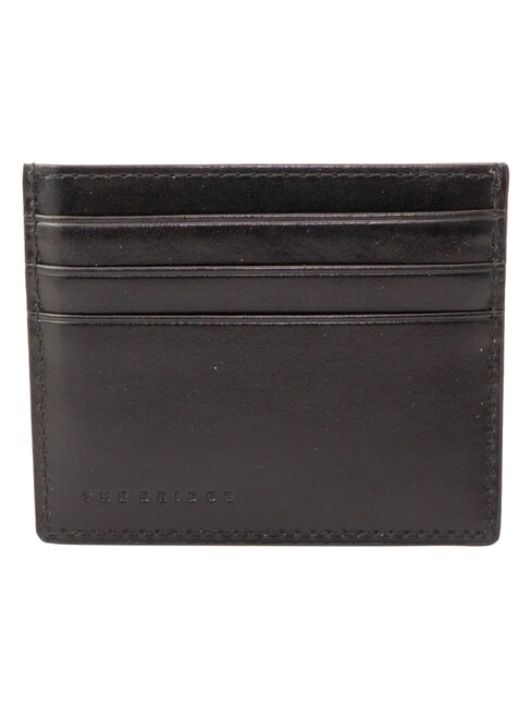 BIAGIO porte-cartes en cuir plat Noir - Portefeuilles Homme