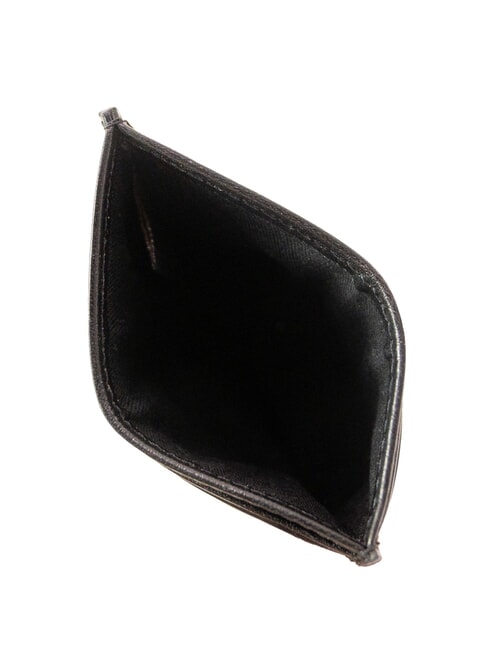 BIAGIO porte-cartes en cuir plat Noir - Portefeuilles Homme
