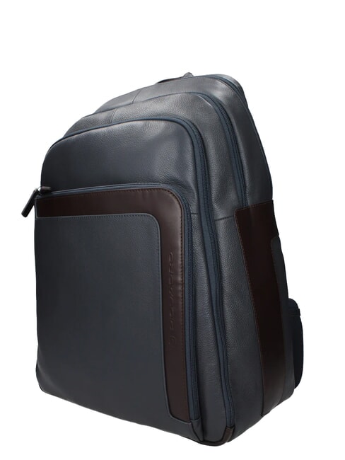 X1 Sac &agrave; dos pour ordinateur portable 15,6" en cuir bleu / brun - Sacs &agrave; dos pour ordinateur portable