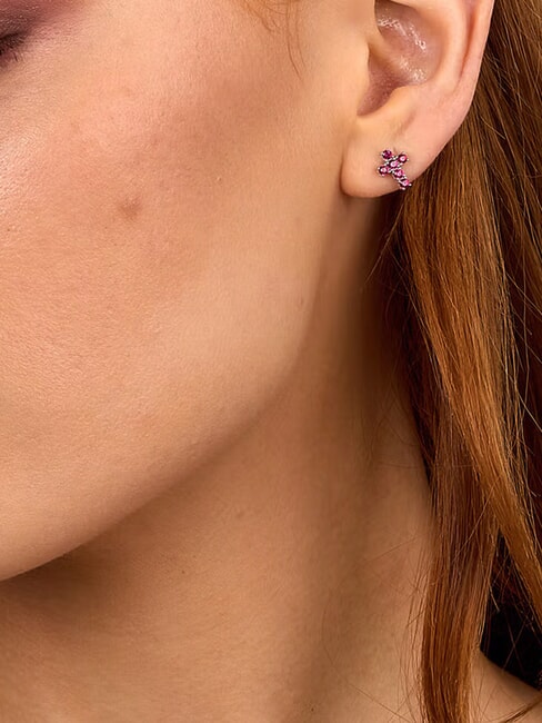 TESORI Boucles d'oreilles rouge - Boucles d'oreilles