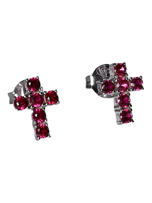 TESORI Boucles d'oreilles rouge - Boucles d'oreilles