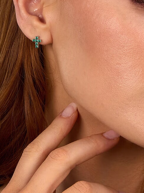 TESORI Boucles d'oreilles GRIS - Boucles d'oreilles