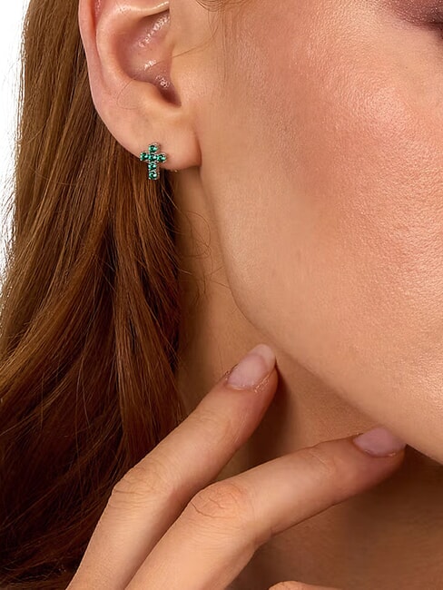 TESORI Boucles d'oreilles vert - Boucles d'oreilles