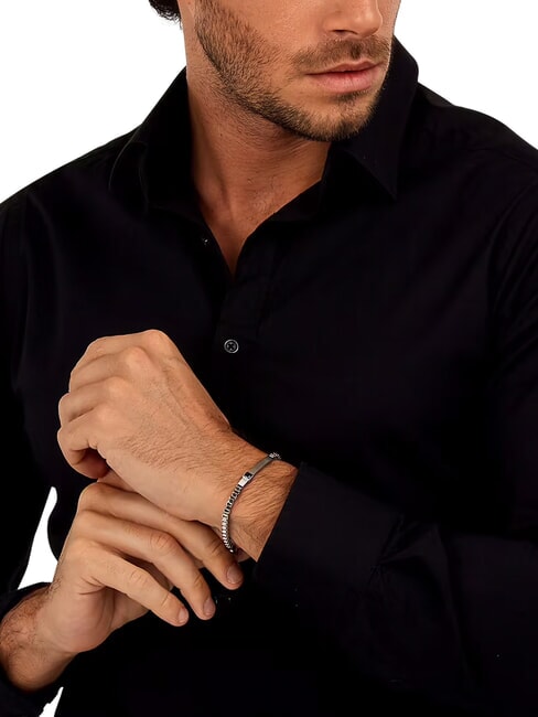 MOTOTOWN Bracelet en acier Noir - Bracelets pour hommes