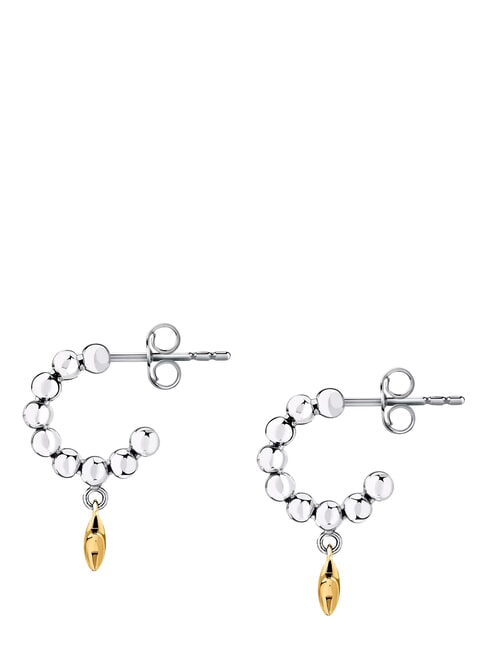 TALISMANI Boucles d'oreilles acier / or - Boucles d'oreilles