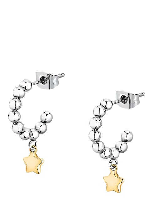 TALISMANI Boucles d'oreilles acier / or - Boucles d'oreilles