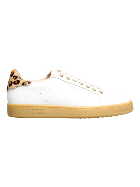 J CONNORS Baskets sole miel l&eacute;opard blanche - Chaussures Femme