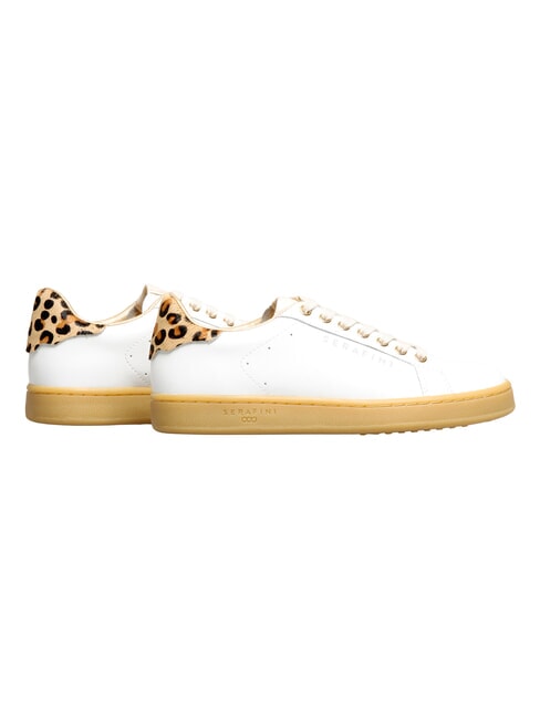 J CONNORS Baskets sole miel l&eacute;opard blanche - Chaussures Femme