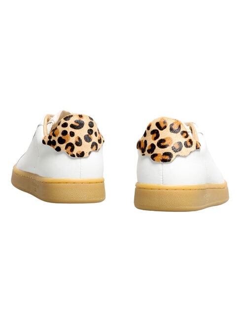 J CONNORS Baskets sole miel l&eacute;opard blanche - Chaussures Femme