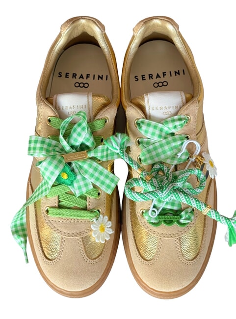 COURT Baskets beige dor&eacute; - Chaussures Femme