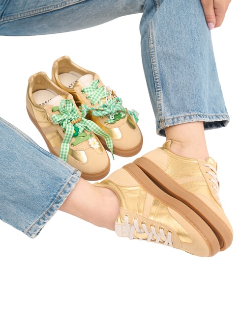 COURT Baskets beige dor&eacute; - Chaussures Femme