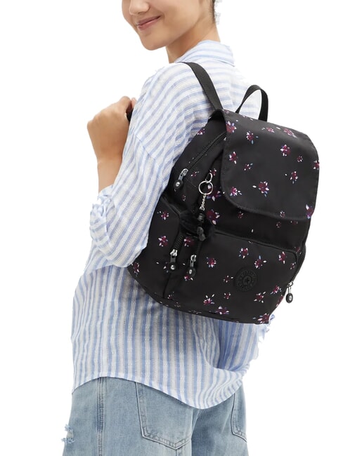 CITY ZIP S Sac &agrave; dos multipoches fleur de nuit - Sacs pour Femme
