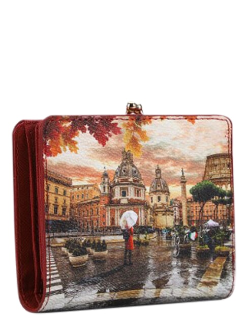 YESBAG petit portefeuille Rome sous la pluie - Portefeuilles Femme