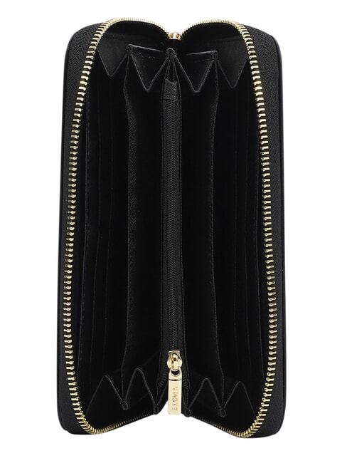 LADY Grand portefeuille zipp&eacute; NOIR - Portefeuilles Femme